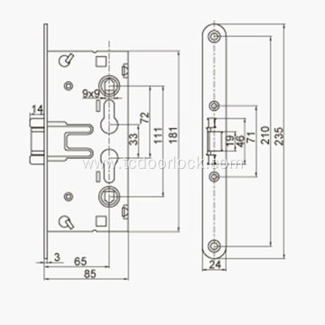 Fire resistant door handle and lock 1739